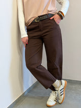Pantalone Barrel Kontatto cioccolato