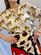 Camicia in mussola panna - Tensione in