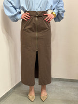 Abito intero effetto spezzato , azzurro&ciccolato