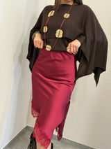 Gonna asimmetrica in pizzo