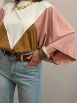 T-shirt tre colori rosa Tensione in