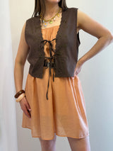 Gilet in Misto lino ricamato - You Decide