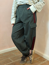 Pantalone jogger cargo in felpa – Verde Bosco - Lumina