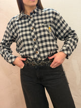 Camicia a quadretti nero/grigio