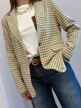 Blazer vichy a quadretti verde pistacchio