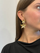 Orecchini pendenti stella doppia