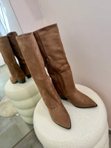 Stivale "Gaiter" in Suede con Tacco Texano