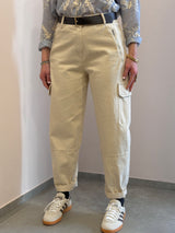 Pantalone cargo in tela di cotone Susy Mix