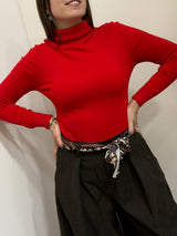 Maglione collo alto rosso Susy Mix