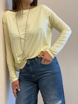 Maglia Over giallo burro Kontatto