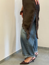 Vestito asimmetrico cioccolato