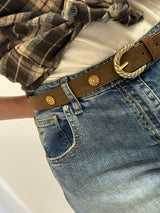 Cintura moro con borchie fiori Kontatto