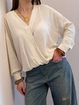 Blusa over Kontatto con incrocio davanti