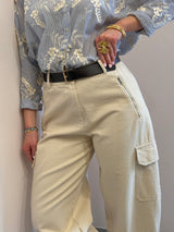 Pantalone cargo in tela di cotone Susy Mix
