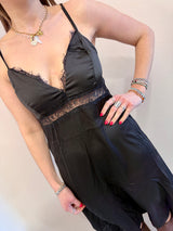 Sottoveste in raso nero