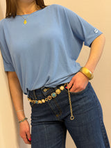 Maglia mezza manica Kontatto azzurro cielo