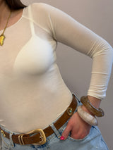 Maglia basica second skin Kontatto panna