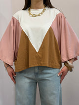 T-shirt tre colori rosa Tensione in