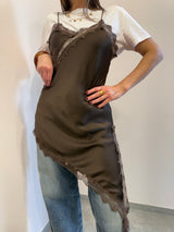 Vestito asimmetrico cioccolato