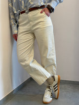 Pantalone Barrell Kontatto panna 