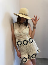 Cappello Polly effetto paglia beige