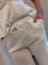 Pantalone Palmy bianco La Petite ètolie Paris