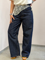 Denim Blue scuro con bandana in pizzo Tensione in