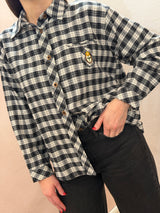 Camicia a quadretti nero/grigio