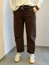 Pantalone Barrel Kontatto cioccolato