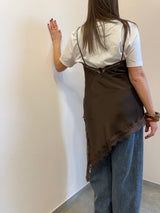 Vestito asimmetrico cioccolato