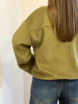 Giacca in Suede Oliva , Tensione in