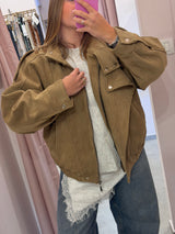 Bomber over in suede deserto -Tensione In
