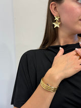 Orecchini pendenti stella doppia