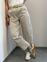 Pantaloni in cotone ,dritti beige