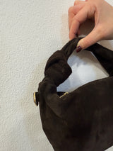 Borsa luna in suede moka