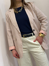Blazer Vichy in Rosa Pesca quadretti