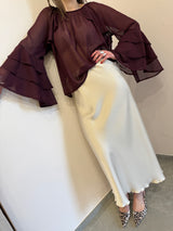 Camicia rouches orchidea Kontatto