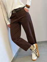 Pantalone Barrel Kontatto cioccolato
