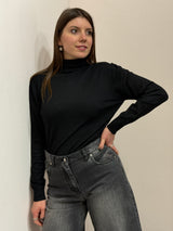 Maglione collo alto nero