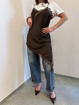 Vestito asimmetrico cioccolato