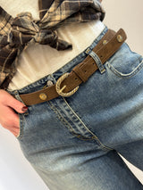 Cintura moro con borchie fiori Kontatto