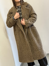 Cappotto Bouclè marrone chiaro