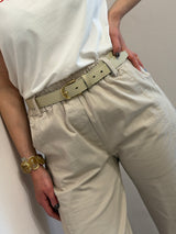 Pantaloni in cotone ,dritti beige