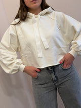 Felpa con cappuccio e manica balloon Kontatto