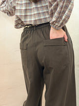 Pantaloni wide-leg – Marrone scuro