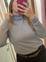 Maglione collo alto grigio