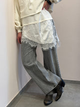 Felpa con cappuccio e manica balloon Kontatto