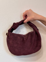Borsa luna in suede Borgogna