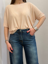 Maglia mezza manica Kontatto rosa cipria