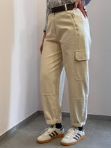 Pantalone cargo in tela di cotone Susy Mix